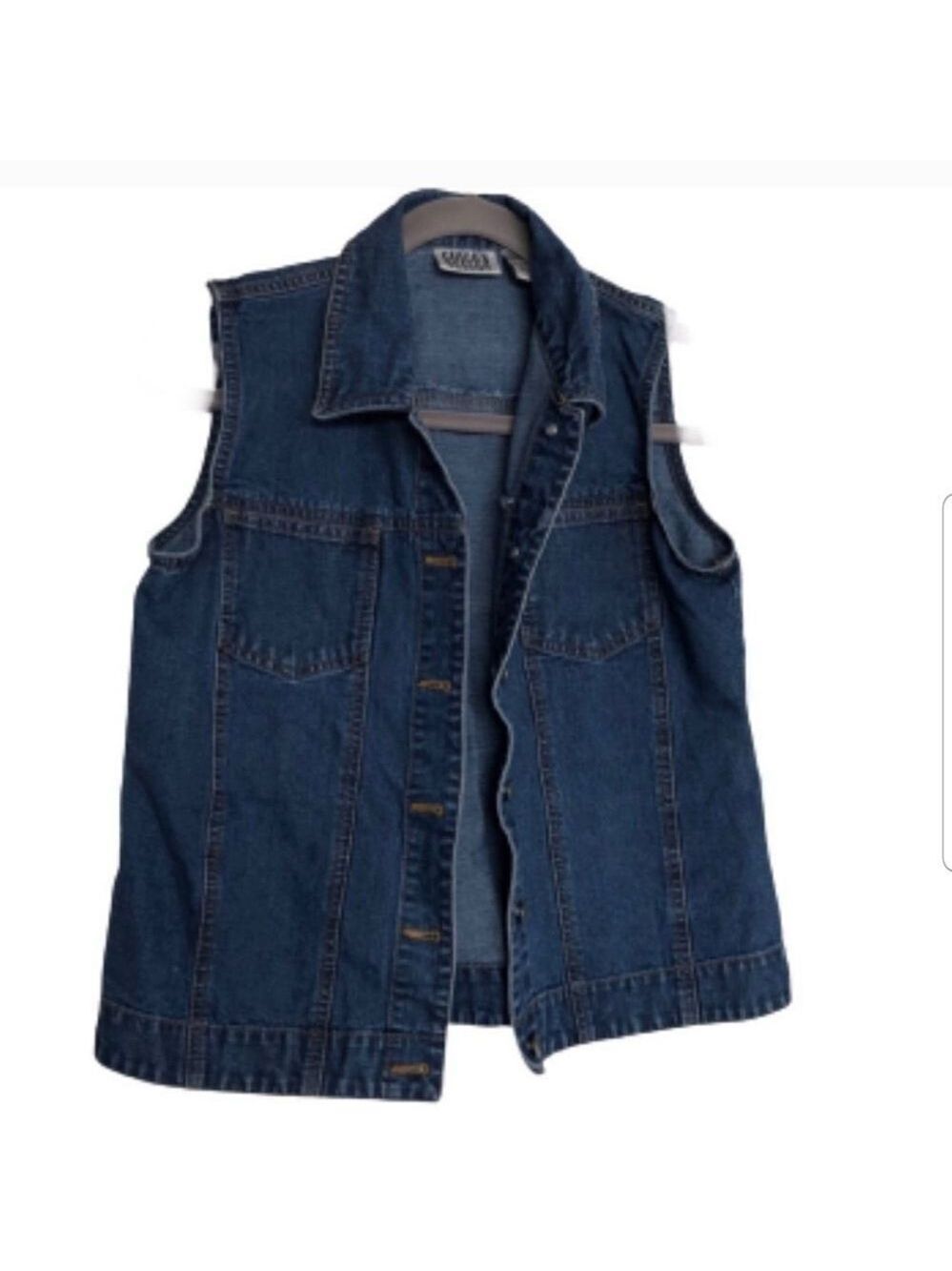 Chicos Design Denim Vest Size Small